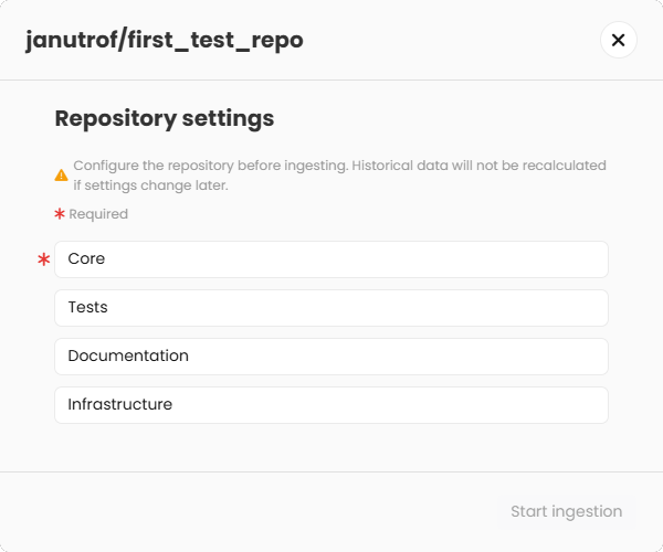 Configure each repository