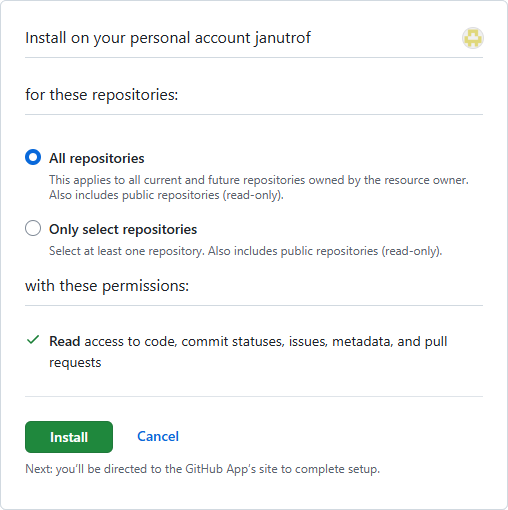 Connect GitHub
